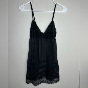 Lace and mesh, sexy nightgown, chemise, babydoll lingerie. Small.